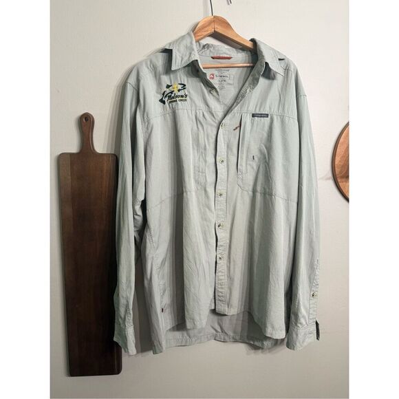 Simms Guide Series Insect & Shield Repellent Green Button-up Fishing Shirt XL - Picture 1 of 7